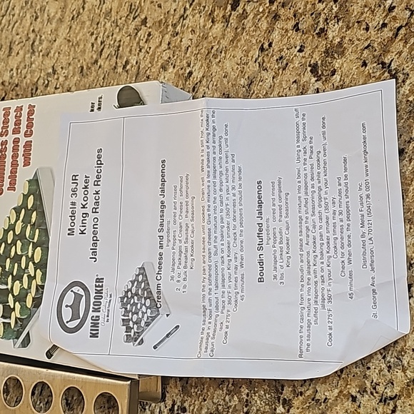 New King Kooker Stainless Steel 36 hole jalapeno Rack with corer - Picture 5 of 9